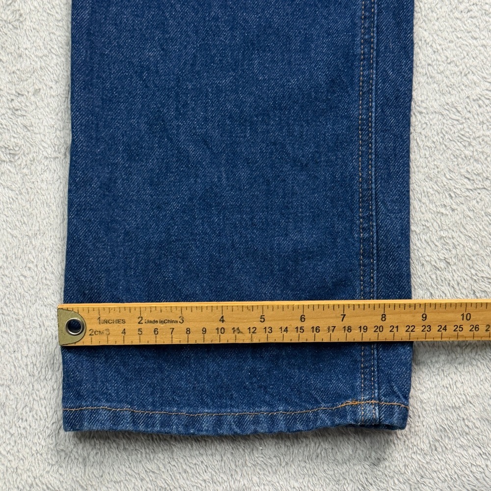 Carhartt Relaxed Fit Jeans Mens 33x33 Dark Wash Denim Workwear Pants 381-83 - Picture 9 of 9